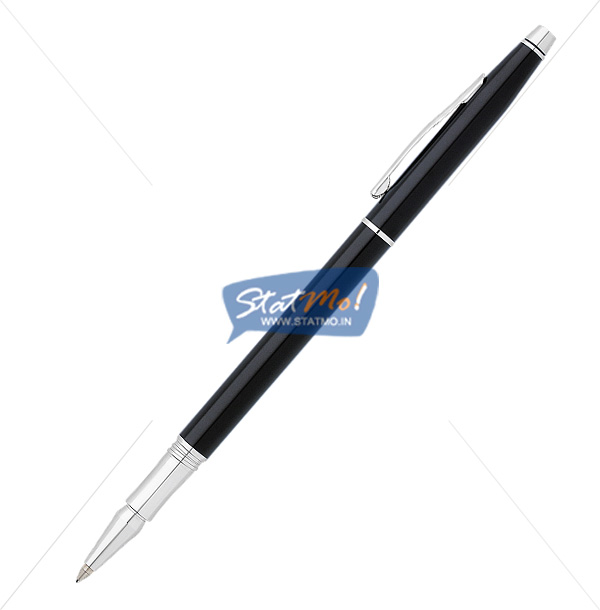 Cross Classic Century Black Lacquer Roller Ball Pen by StatMo.in