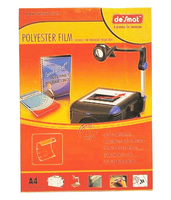 Desmat Plain Film Transparent 100 Mic A4 (210 x 297)mm by StatMo.in