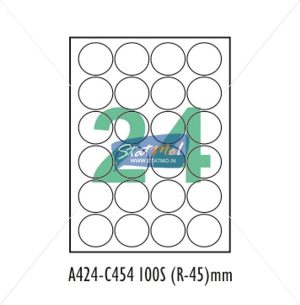 Desmat SA White A4 24 Labels-Data 90mm dia x 4 by StatMo.in