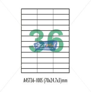 Desmat SA White A4 36 Labels-Data 70 x 24.75 x 3 by StatMo.in