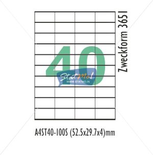 Desmat SA White A4 40 Labels-Data 52.5 X 29.7 x 4 by StatMo.in