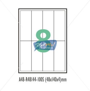 Desmat SA White A4 8 Labels-Data 48 x 140 x 4 by StatMo.in