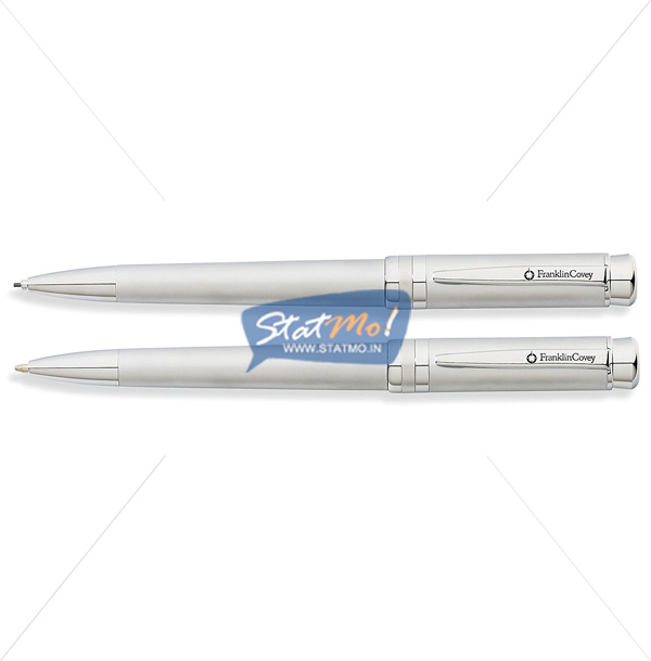 Franklin Covey Freemont Satin/Chrome Ballpoint & 9mm Pencil Set by StatMo.in