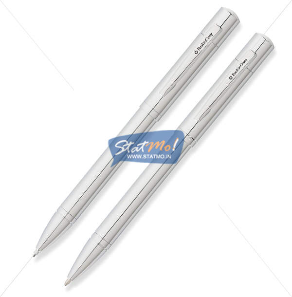 Franklin Covey Greenwich Chrome Ballpoint Pen and Pencil Set by StatMo.in