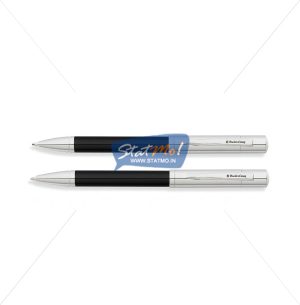 Franklin Covey Greenwich Chrome Tuxedo Black Lacquer Ballpoint Pen and Pencil Set by StatMo.in