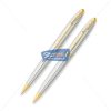 Franklin Covey Lexington Chrome and Gold-Tone Ballpoint Pen and Pencil by StatMo.in