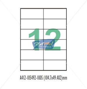 Desmat SA White A4 12 Labels-Data by StatMo.in