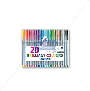 Staedtler Triplus Fine Liner 20 Brilliant Colours by StatMo.in