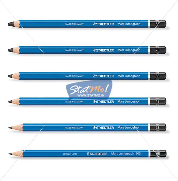 Staedtler Mars Lumograph Assorted Degree Pencil by StatMo.in