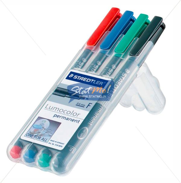 Staedtler Lumocolor Fine Permanent Marker Pen Set of 4 by StatMo.in