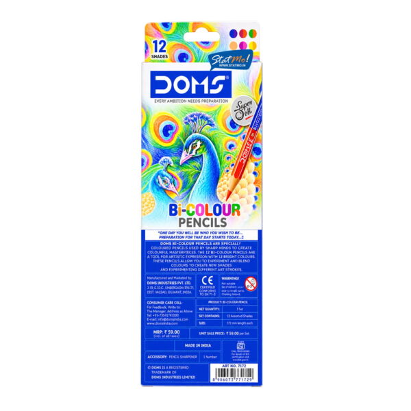 Doms Bi Colour Pencil 12 Shades by StatMo.in