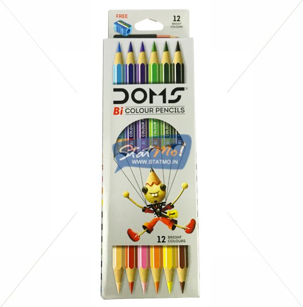 Doms Bi Colour Pencil 12 Shades by StatMo.in