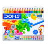 Doms Colour Pencil 24 Shades Flat Tin Pack by StatMo.in