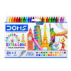 Doms Extra Long Wax Crayons 24 Shades by StatMo.in