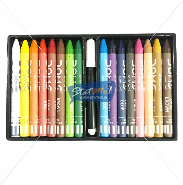 Doms Extra Long Wax Crayons 16 Shades by StatMo.in