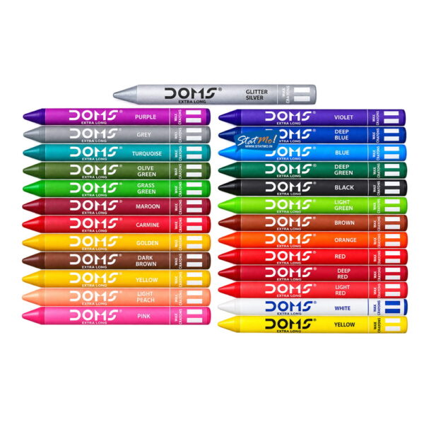 Doms Extra Long Wax Crayons 24 Shades by StatMo.in