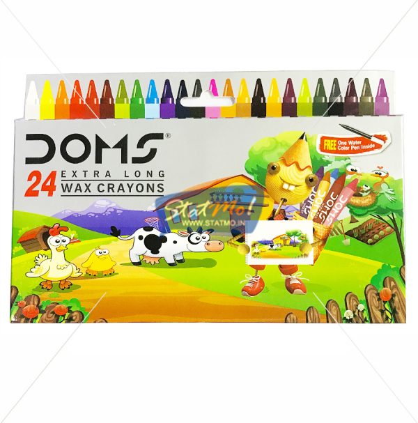 Doms Extra Long Wax Crayons 24 Shades by StatMo.in