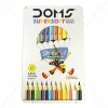 Doms Supersoft Colour Pencil 12 Shades Flat Tin Pack by StatMo.in