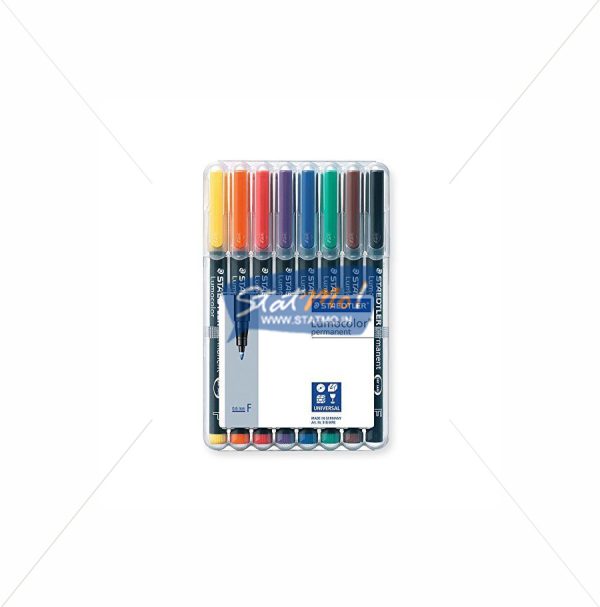 Staedtler Lumocolor Fine Permanent Marker Pen Set of 8 by StatMo.in