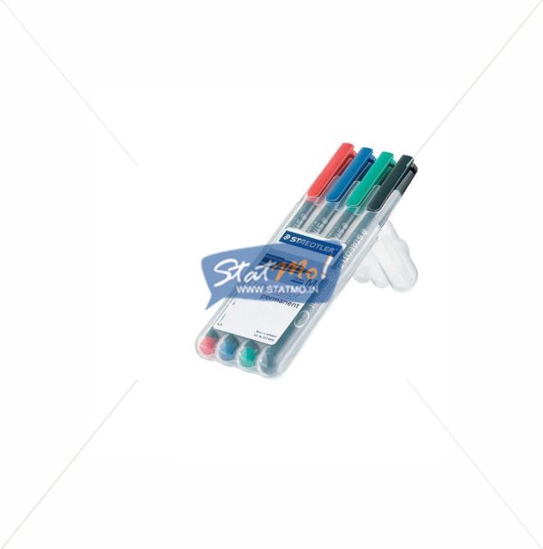 Staedtler Lumocolor Medium Permanent Marker Pen Set of 4 by StatMo.in