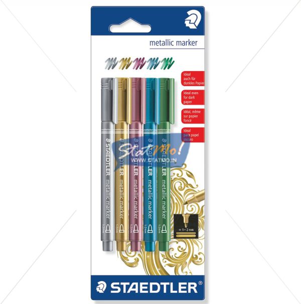 Staedtler Metallic Marker Set of 5 by StatMo.in