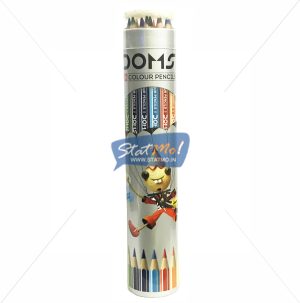 Doms Supersoft Colour Pencil 12 Shades Round Tin Pack by StatMo.in