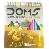 Doms Mega Triangle Colour Pencils 12 Shades by StatMo.in