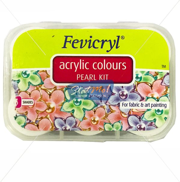 Pidilite Fevicryl Acrylic Colours Pearl Kit 6 Shades by StatMo.in