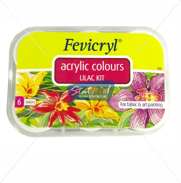 Pidilite Fevicryl Acrylic Colours Lilac Kit 6 Shades by StatMo.in