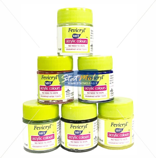 Pidilite Fevicryl Acrylic Colours Soft Lilac Kit 6 Shades by StatMo.in