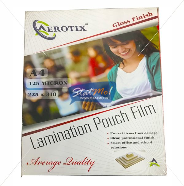 Aerotix Lamination Pouch 225x310x125mic by StatMo.in