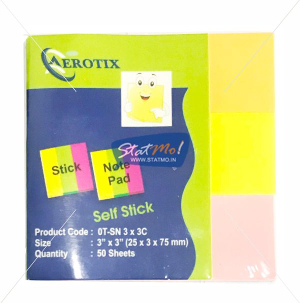 Aerotix Sticky Note Pad Three Neon Color by StatMo.in