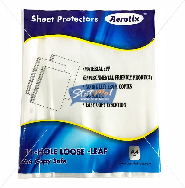 Aerotix Sheet Protectors A4 Size SP100 by StatMo.in