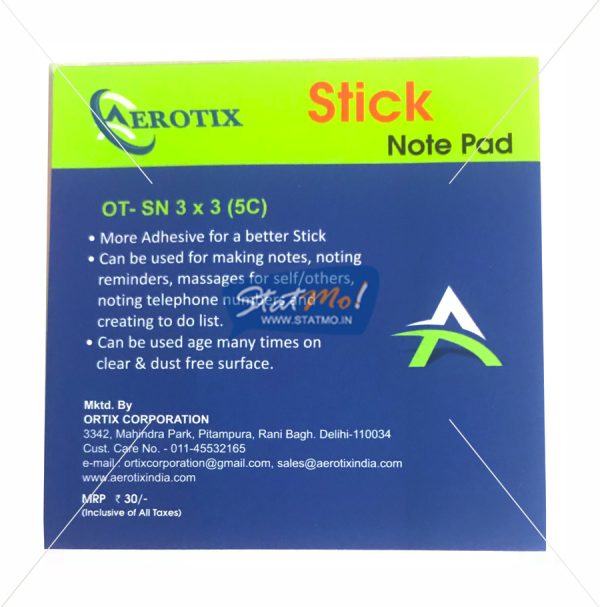 Aerotix Stick Note Pad Five Color by StatMo.in