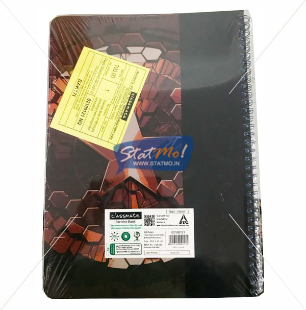 Classmate Pulse 1 Sub Spiral Notebook 180 Pages by StatMo.in