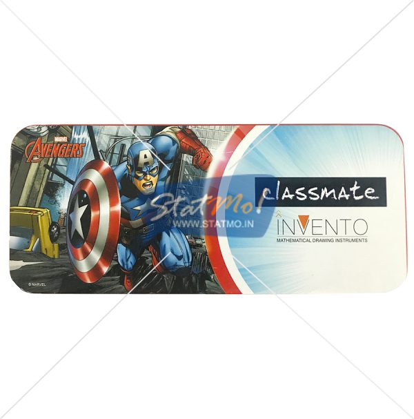 Classmate Invento Captain America Mathematical Drawing Instruments Box by StatMo.in