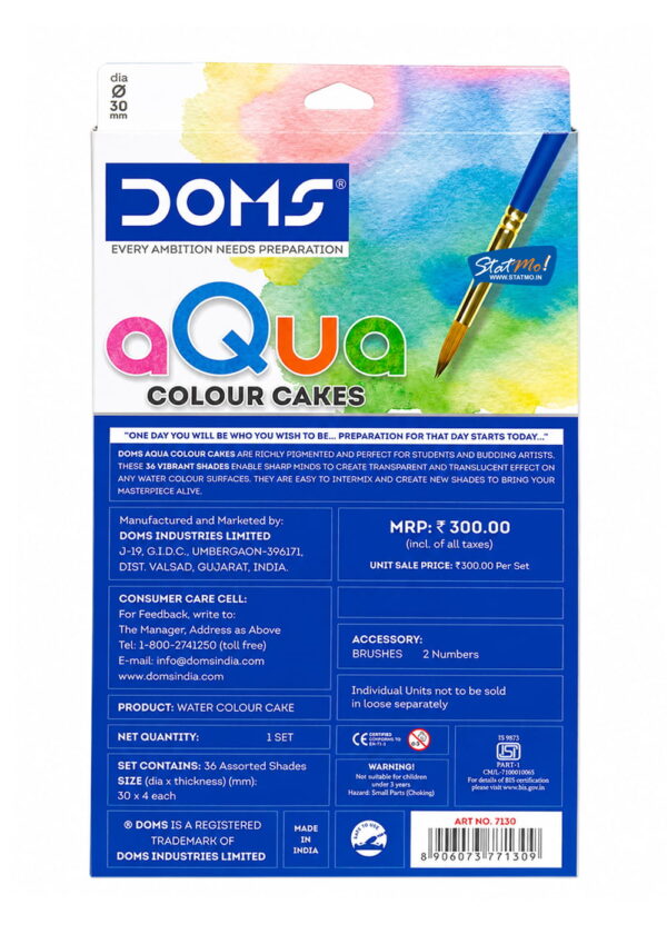 Doms Water Colour Cakes 36 Shades by StatMo.in