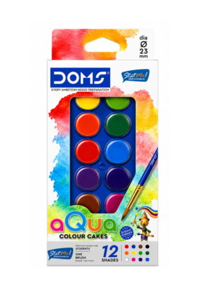 Doms Water Colour Cakes12 Shades Assorted by StatMo.in