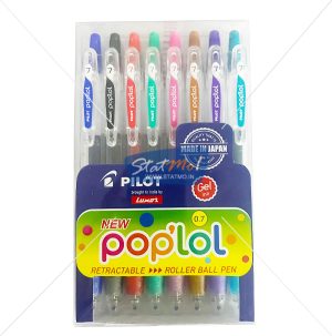 Pilot Poplol Roller Ball Pen Set of 8 by StatMo.in