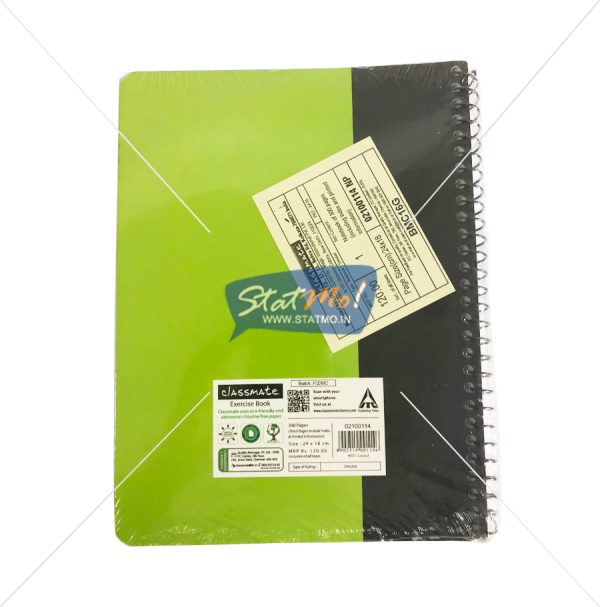 Classmate Pulse Spiral Notebook 300 Pages Unruled by StatMo.in