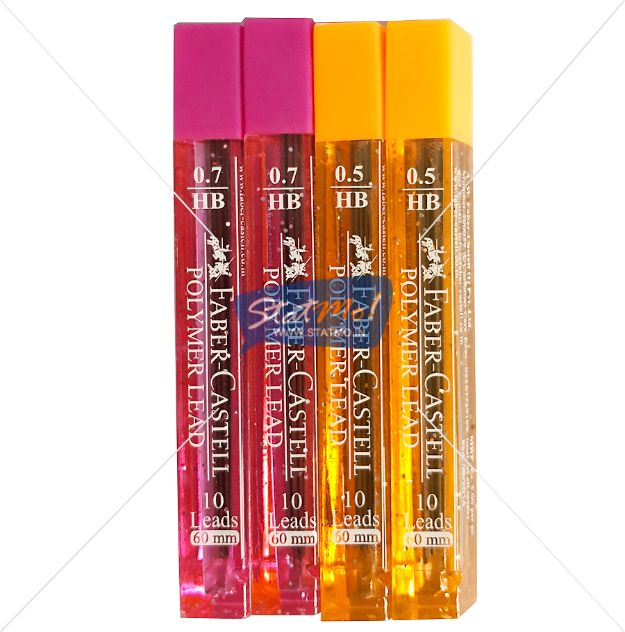 Faber-Castell Pencil Leads – 5 Tubs, 0.7 Mm HB, Super Polymer Fine Lead Refills