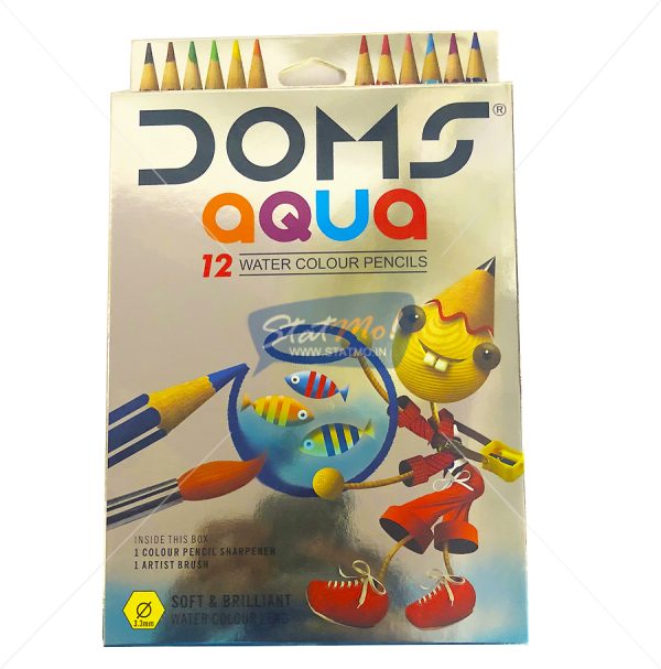 Doms Aqua Water Colour Pencils12 Shades by StatMo.in