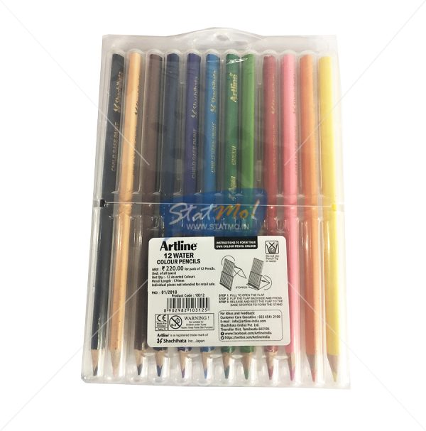 Artline Water Colour Pencils 12 Shade by StatMo.in