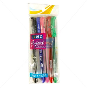 Linc Glycer Ball Pen Set of 5 Assorted Colour by StatMo.in