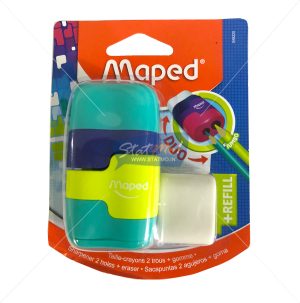 Maped Connect Coloured Duo Eraser and Sharpener by StatMo.in