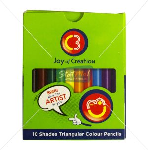 C3 Triangular Colour Pencils 10 Shades by StatMo.in