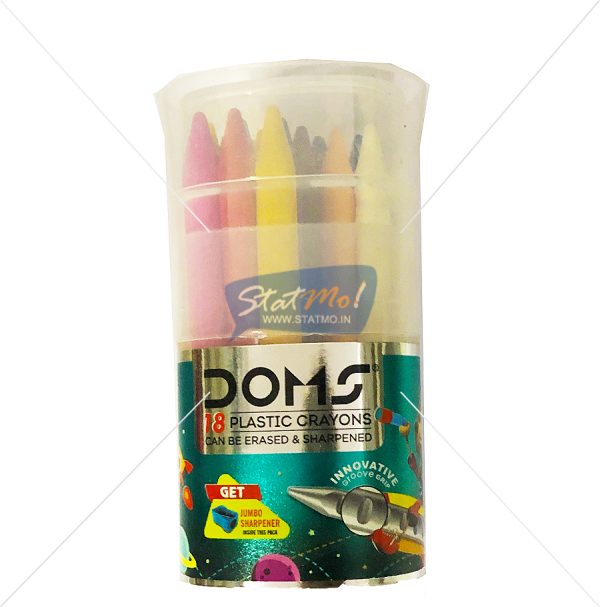 Doms Plastic Crayons 18 Shades by StatMo.in