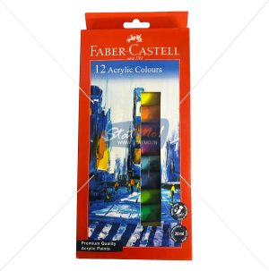 Faber Castell Acrylic Colours 12 Shades by StatMo.in