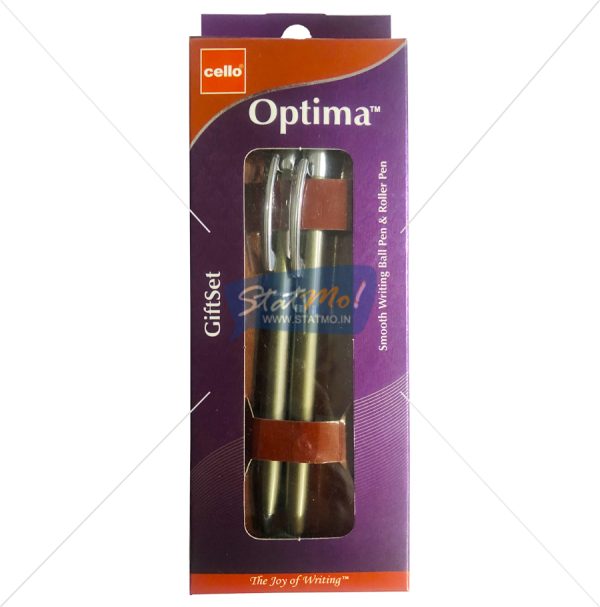 Cello Optima Ball Pen & Roller Pen Gift Set by StatMo.in