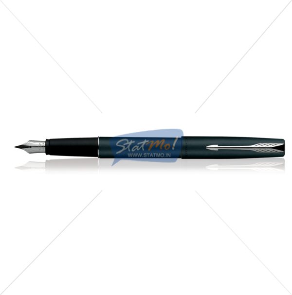 Parker Frontier Matte Black Fountain Pen CT by StatMo.in